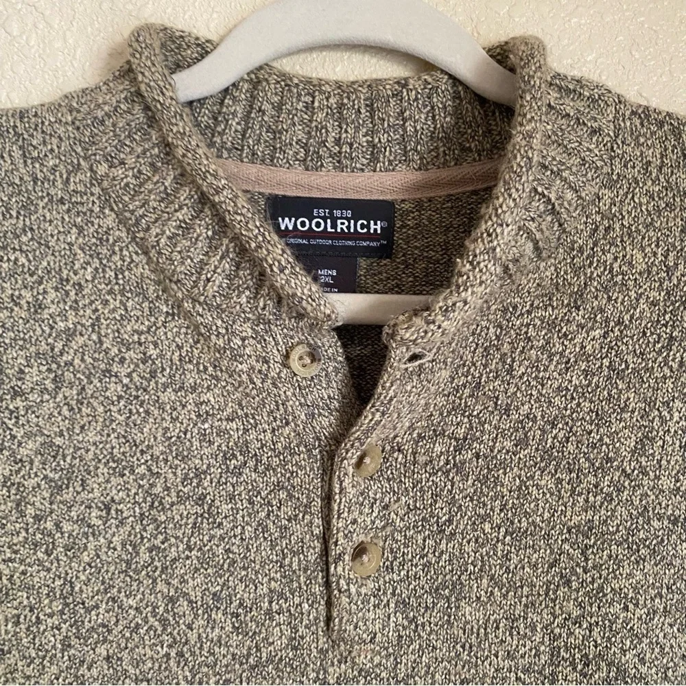 Woolrich Mens Khaki Sweater